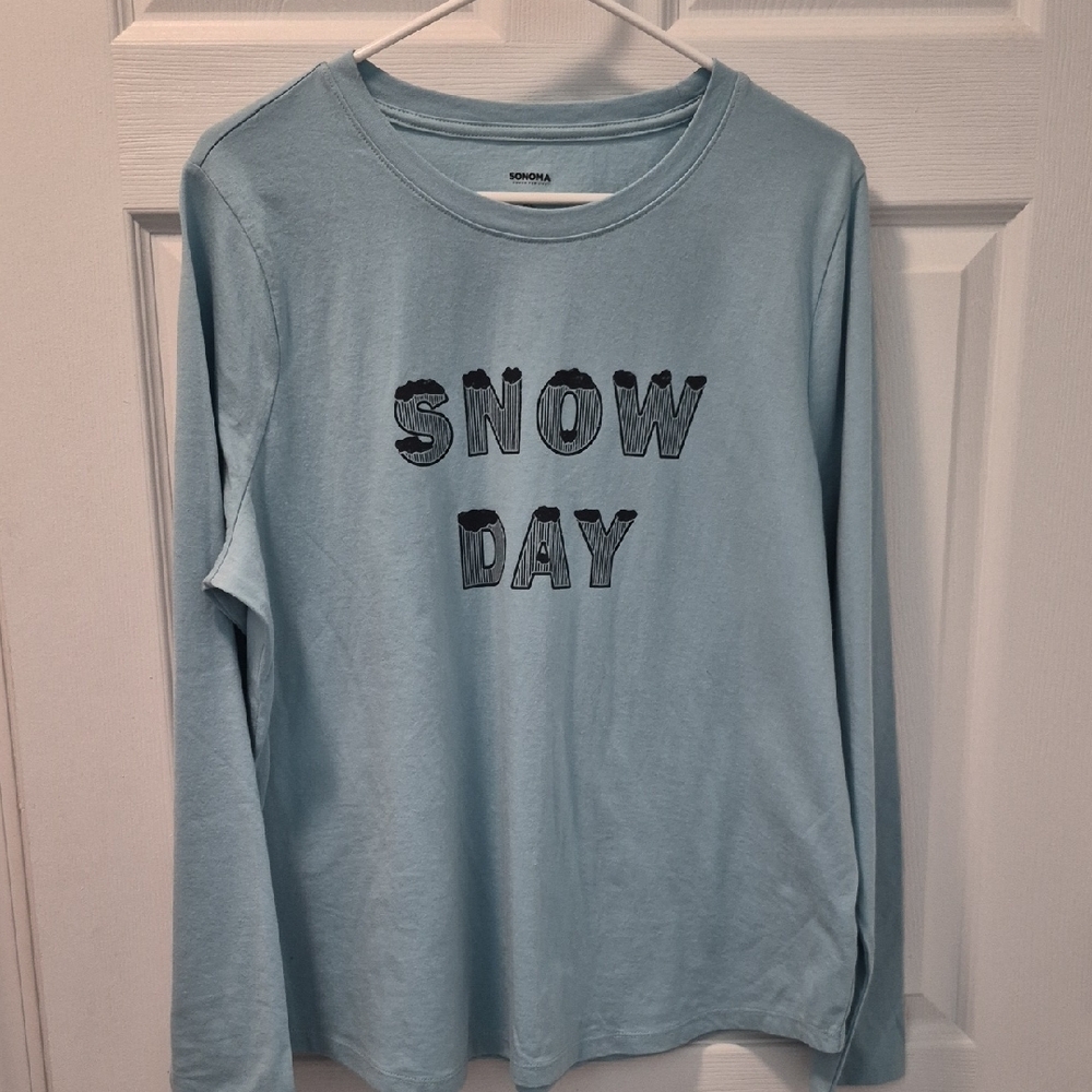 Sonoma Light Blue 'Snow Day' Long Sleeve Tee
